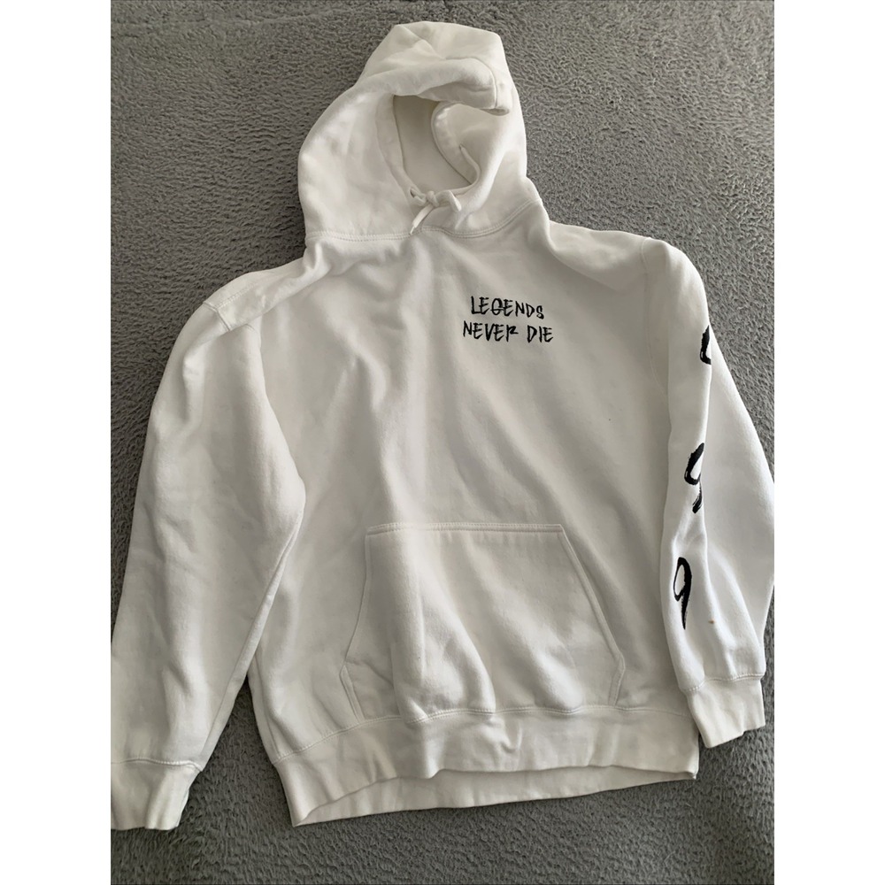 999 Juice Wrld Legends Never Die White Hoodie Size Large Moonlight Hoodie